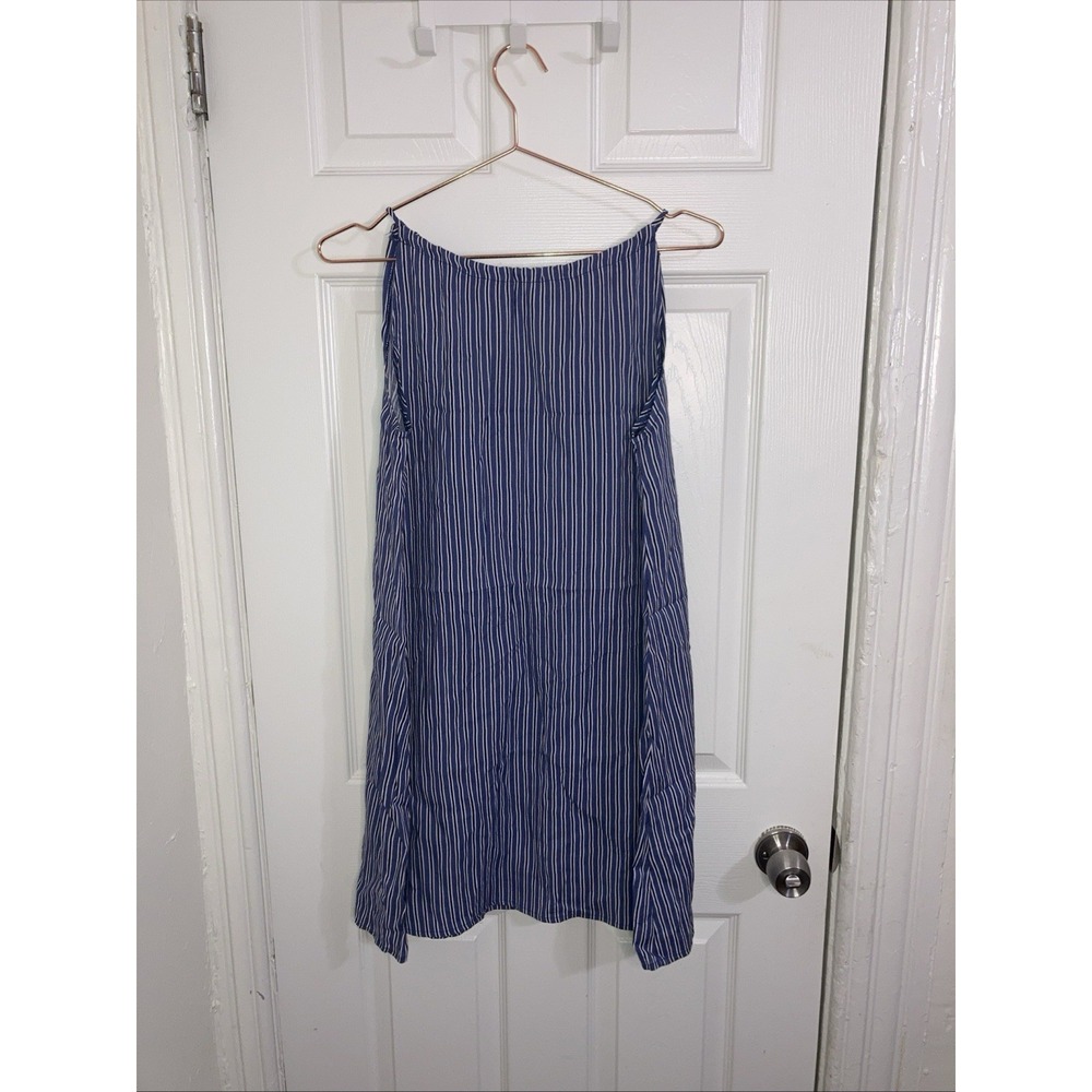 NWT‎ Knot Sisters Cotton Blue/White Striped Shirt Dress M